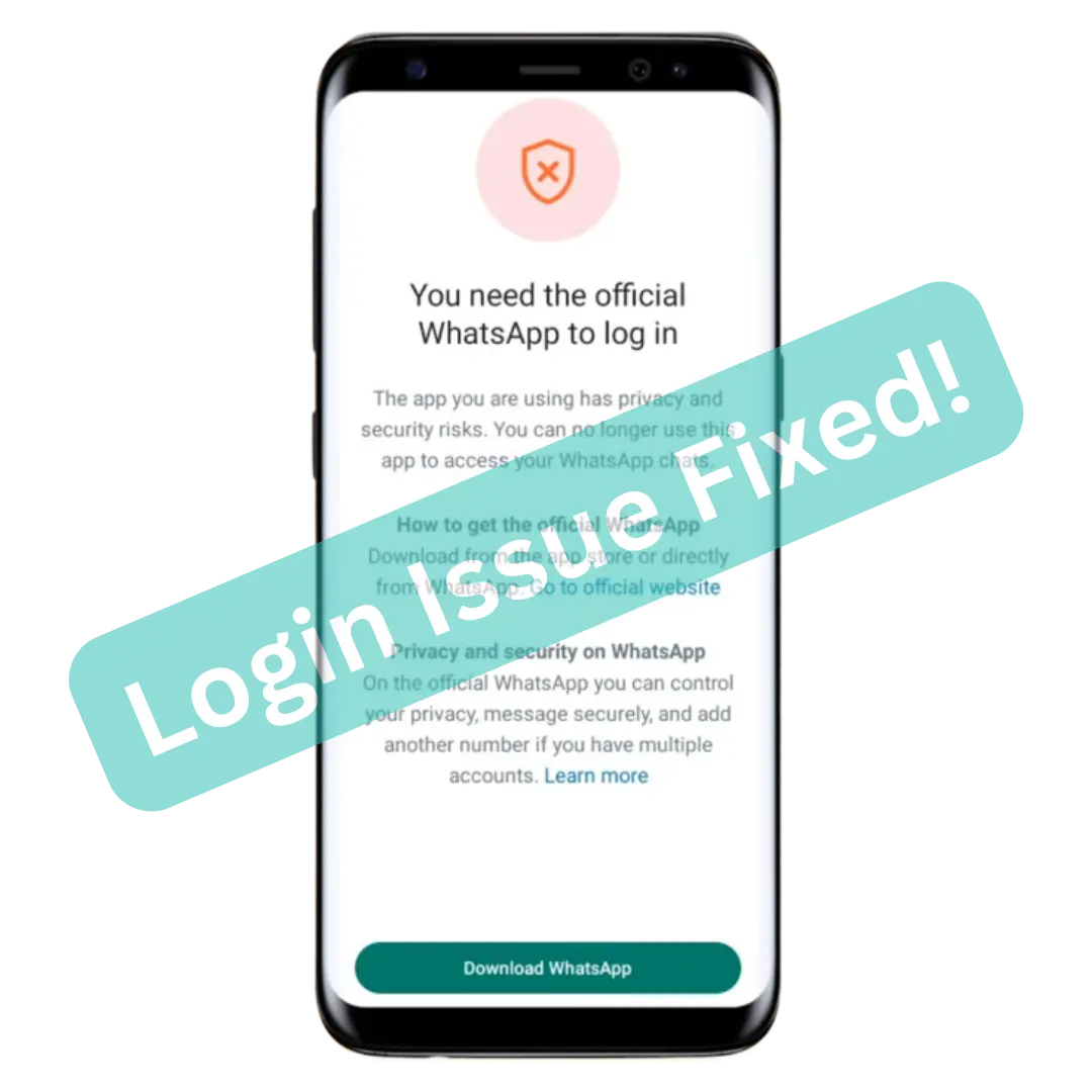 GB WhatsApp Pro Login Issue Fixed